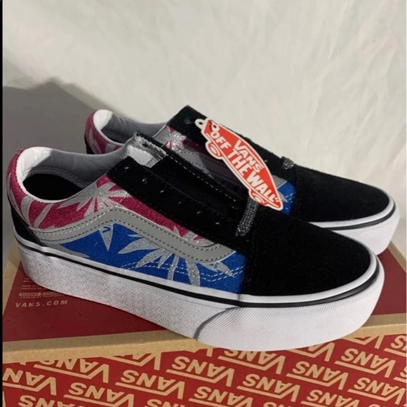 Vans Old Skool Platform Sneakers After Dark 4/20 3mm Reflective Womans Sizings - Picture 6 of 10